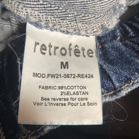 Retrofete made in Italy denim jacket. Size medium. - Picture 9 of 9